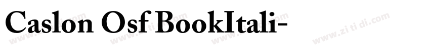 Caslon Osf BookItali字体转换